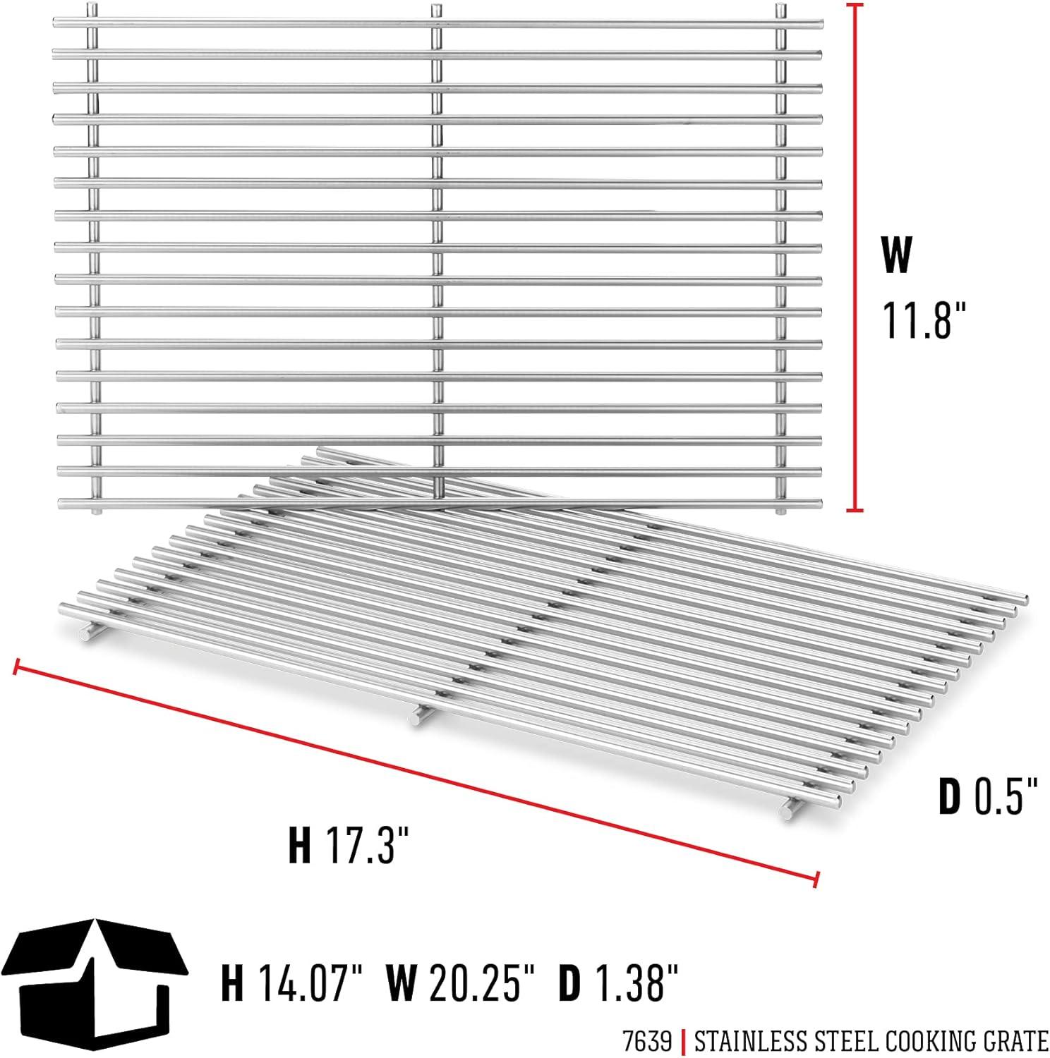 Weber Stainless Steel Grill Cooking Grates, 2 Pack