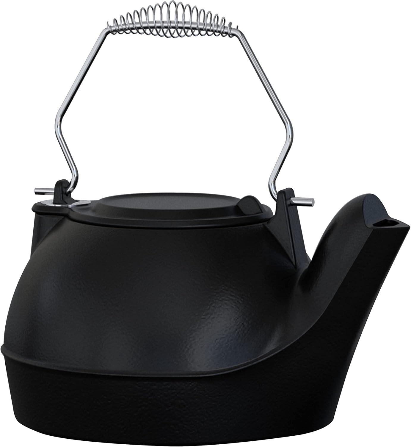 Stove Humidifier, Humidifying Iron Kettle, Wood Stove Kettle, Cast Iron, Chrome Handle