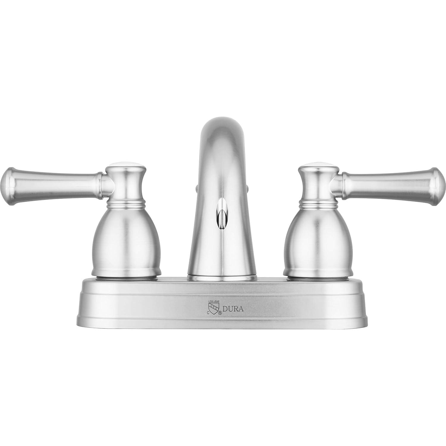 Dura Faucet Designer Arc Spout RV Lavatory Faucet - Brushed Satin Nickel
