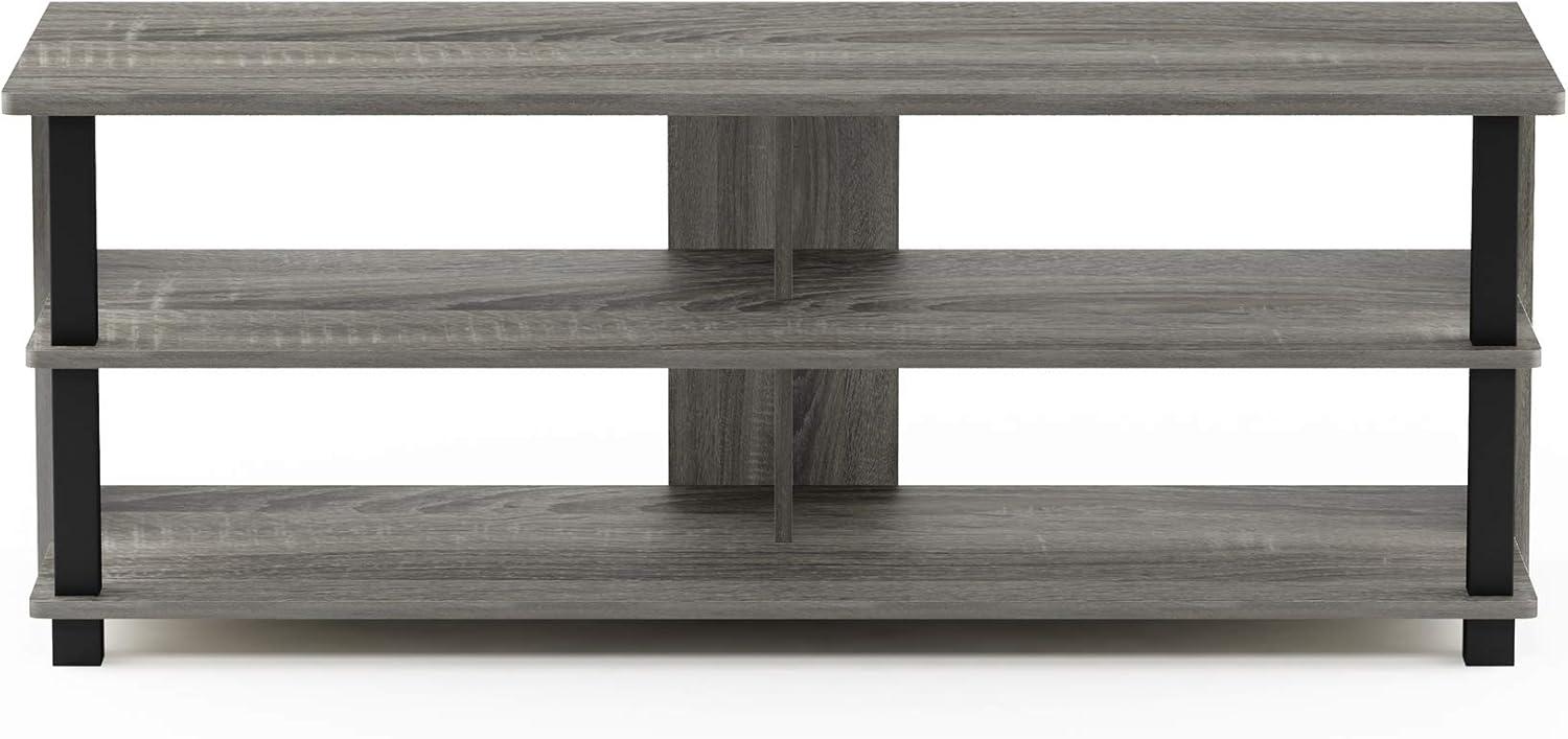 Sully 3-Tier TV Stand for TV up to 50, French Oak Grey/Black, 17077GYW/BK