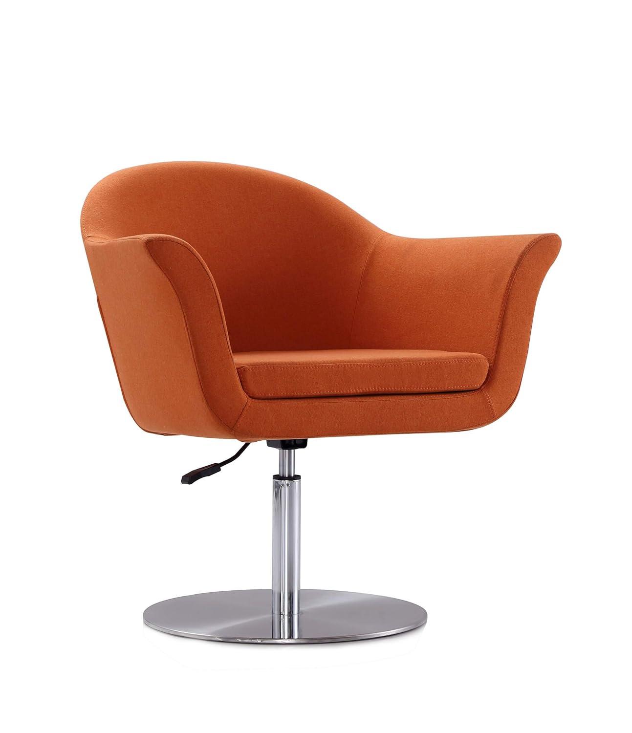 Voyager Swivel Adjustable Accent Chair, Orange
