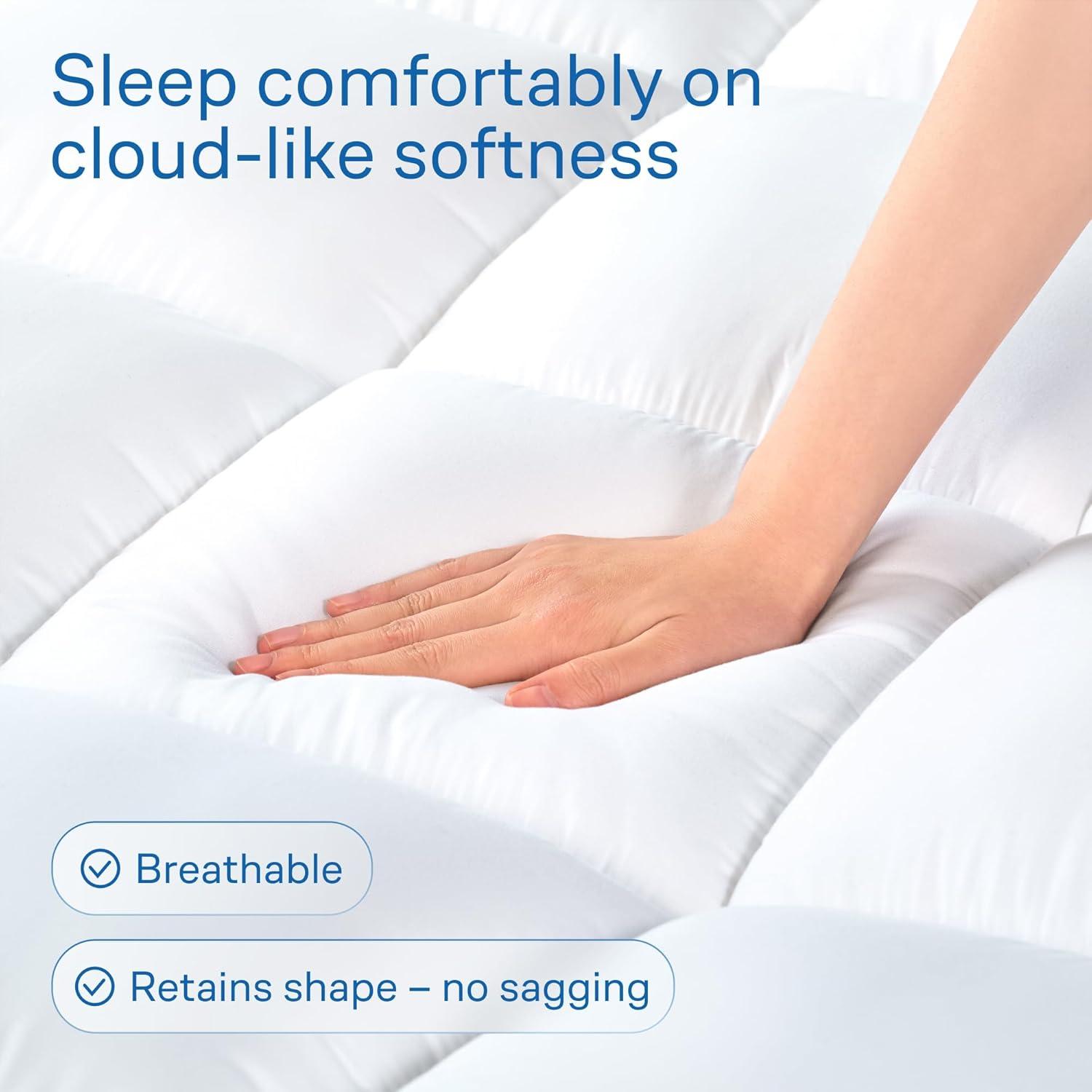 Niagara Sleep Solution Twin Mattress Topper Microfiber 4 Corner