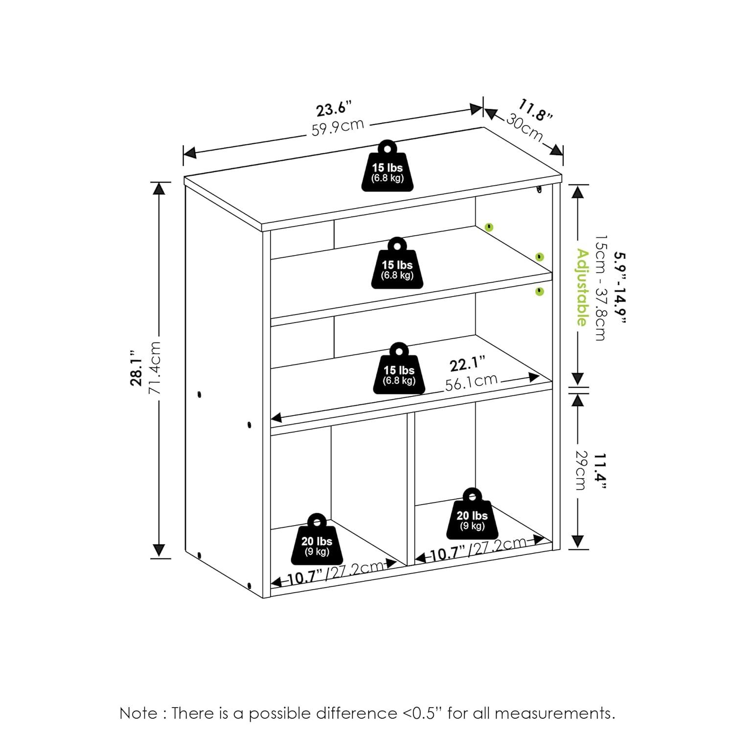 KINOFO 3 Tier Display Bookcase