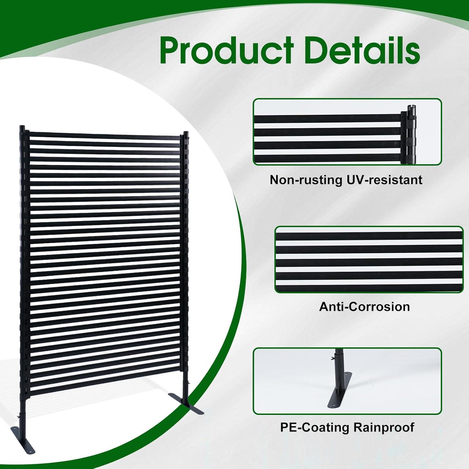 BTERAZ Fence Privacy Screen Freestanding