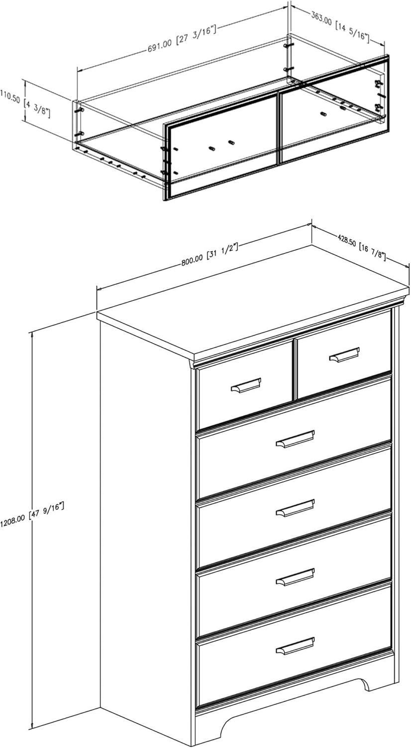 Versa 5 Drawer Chest