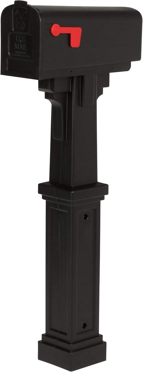 Grand Haven Plastic, Top Mount, Mailbox Post, Black