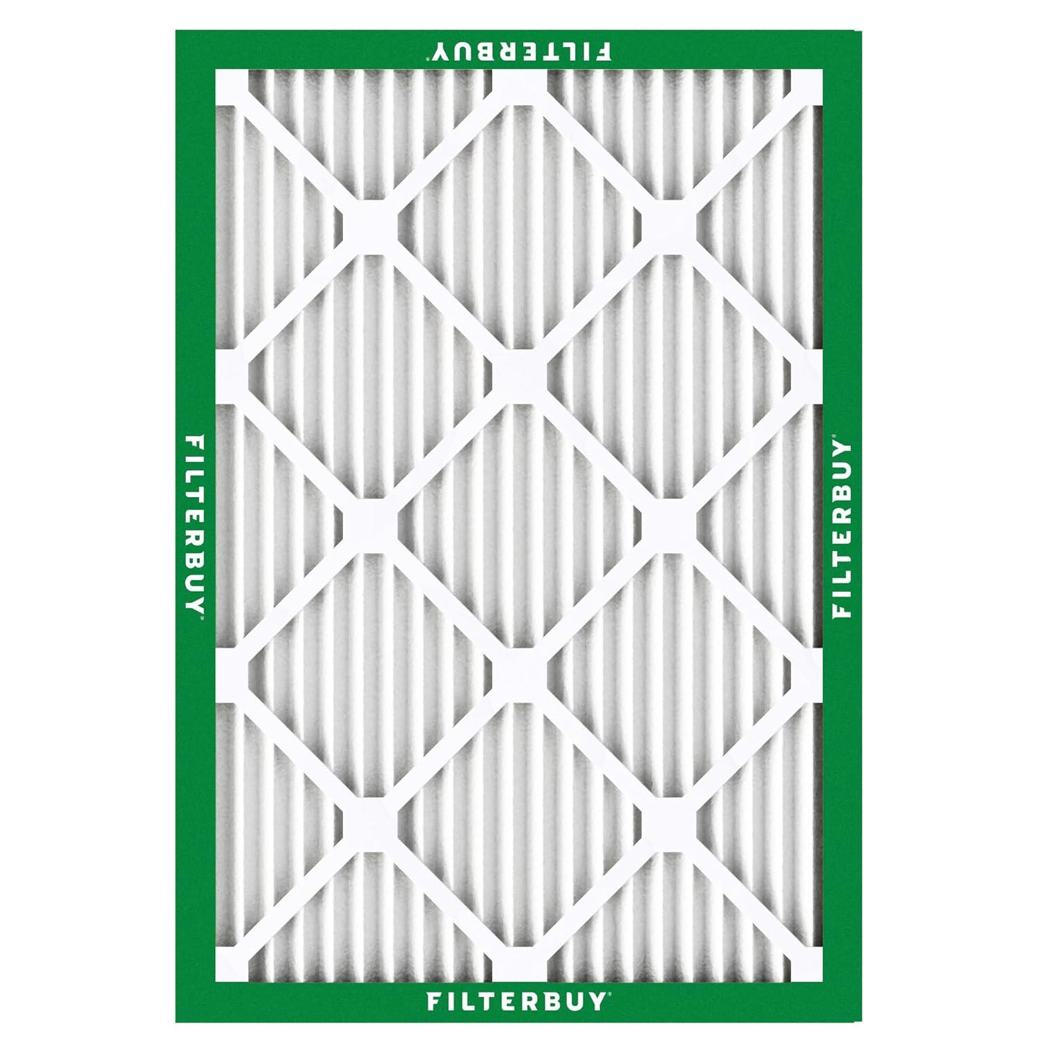 Filterbuy Filterbuy 20x25x1 Air Filter MERV 8, Pleated HVAC AC Furnace Filters Replacement (Set of 4)