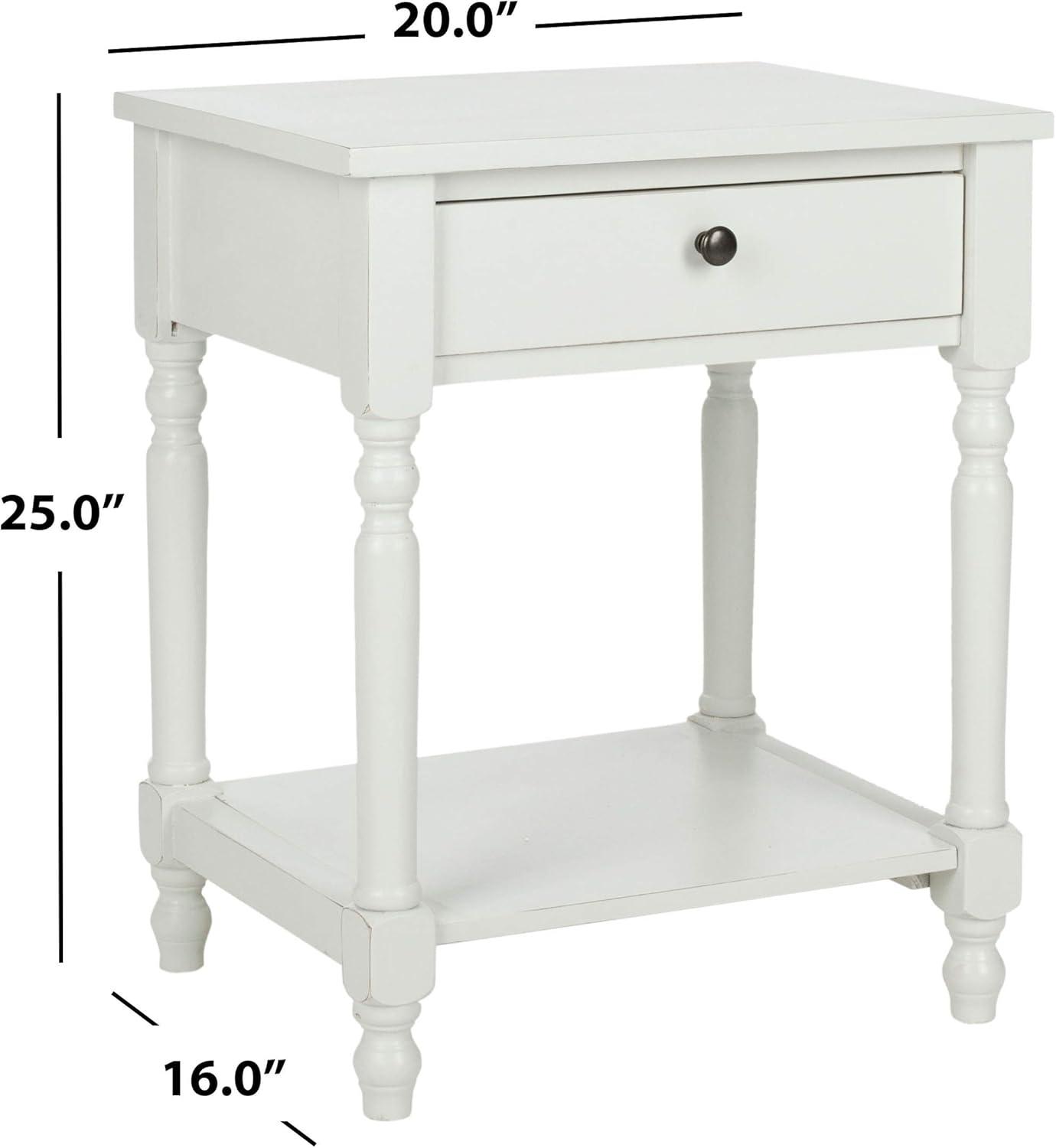 Tami Nightstand With Storage Drawer - Off White - Safavieh.