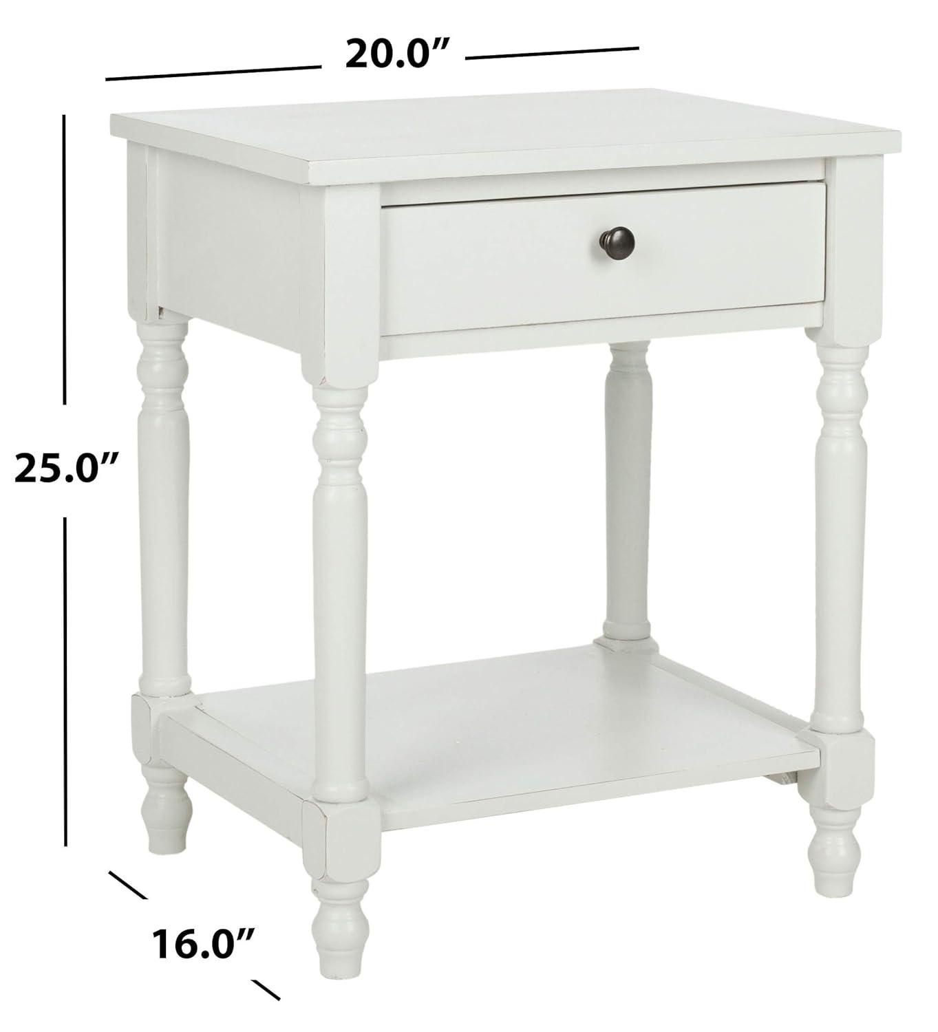 Tami Nightstand With Storage Drawer - Off White - Safavieh.