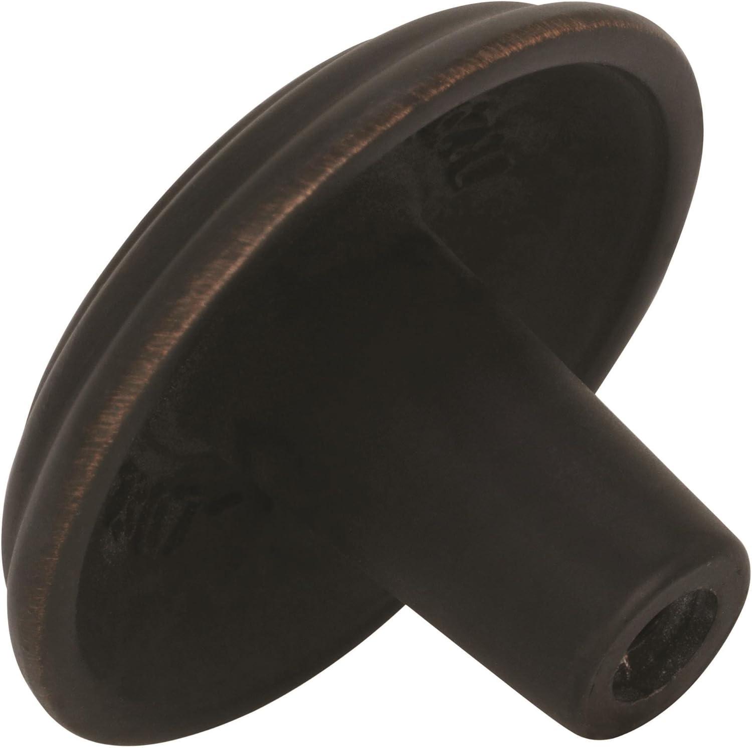 Oil Rubbed Bronze Round Traditional Cabinet Knob with Mounting Hardware