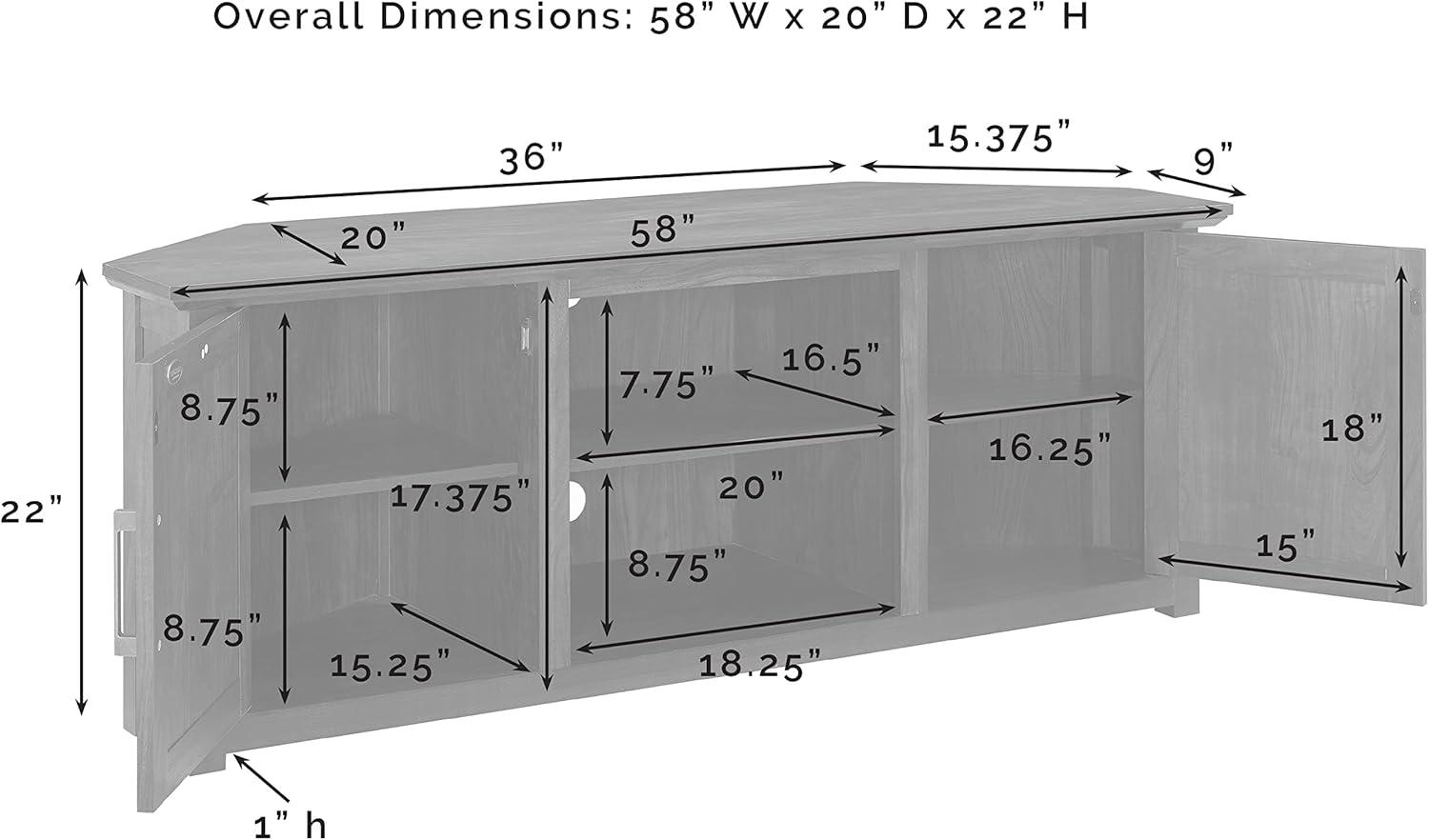 Rozier Corner TV Stand for TVs up to 65"