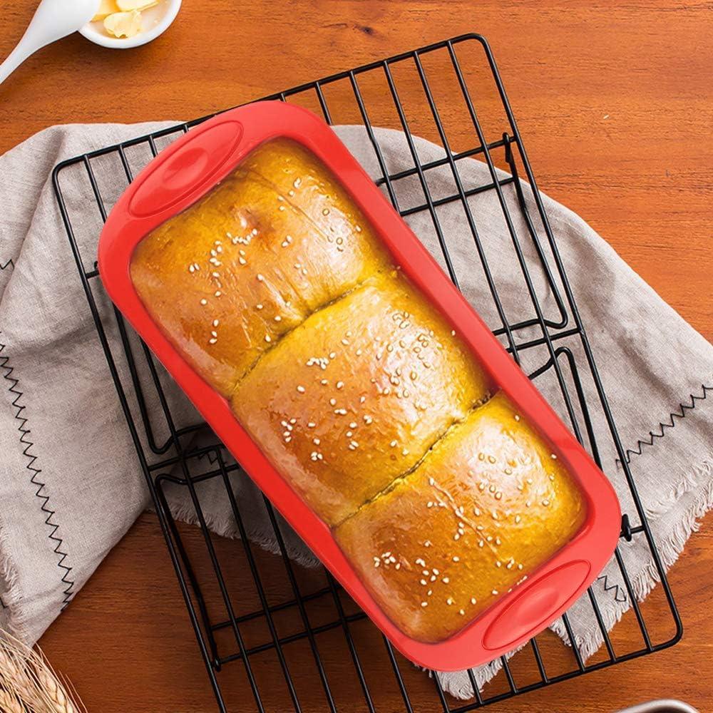 Red Silicone Non-Stick Bread and Loaf Pans Set