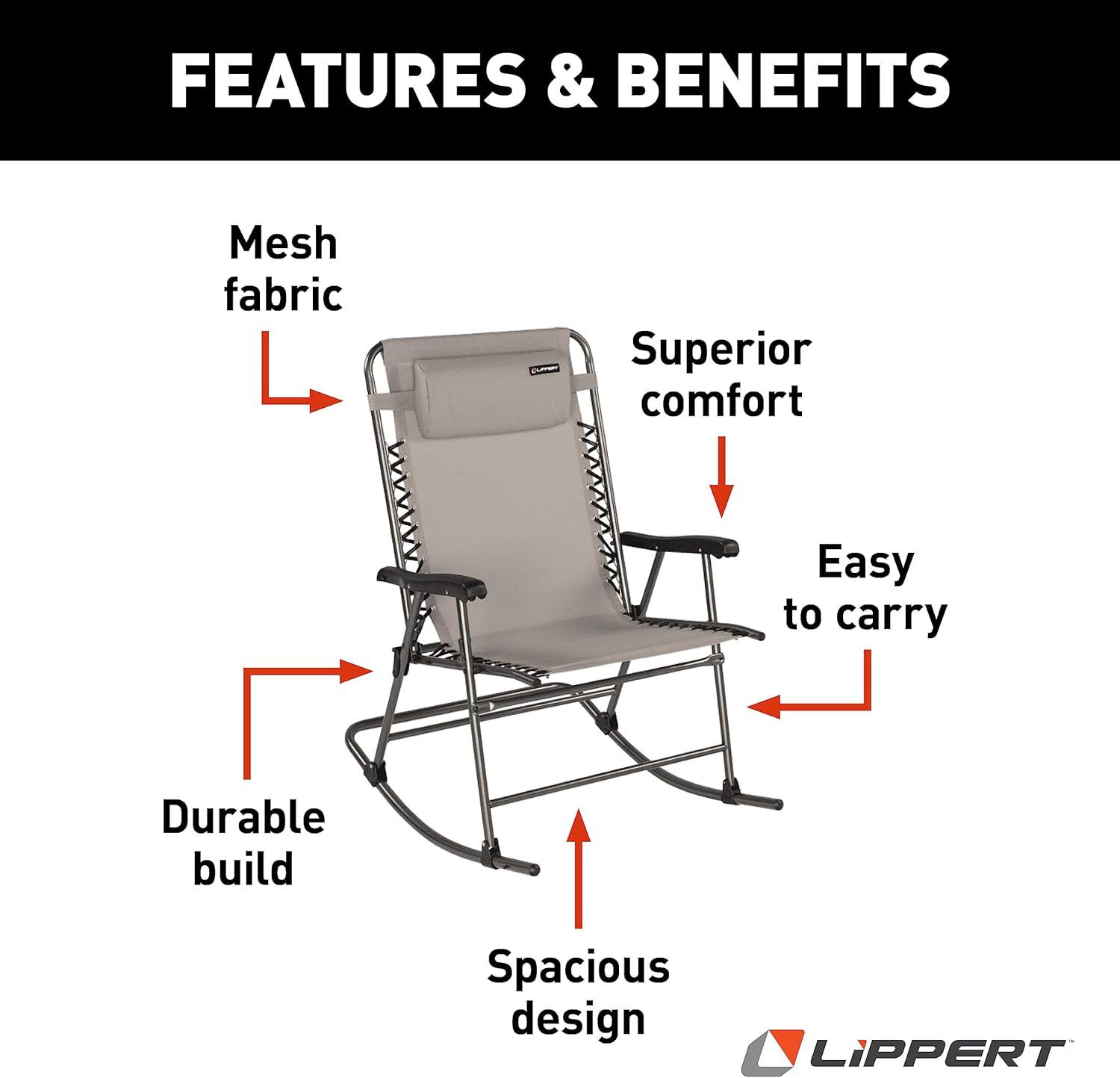 Lippert 2021123284 Stargazer Outdoor Rocking Chair Sand