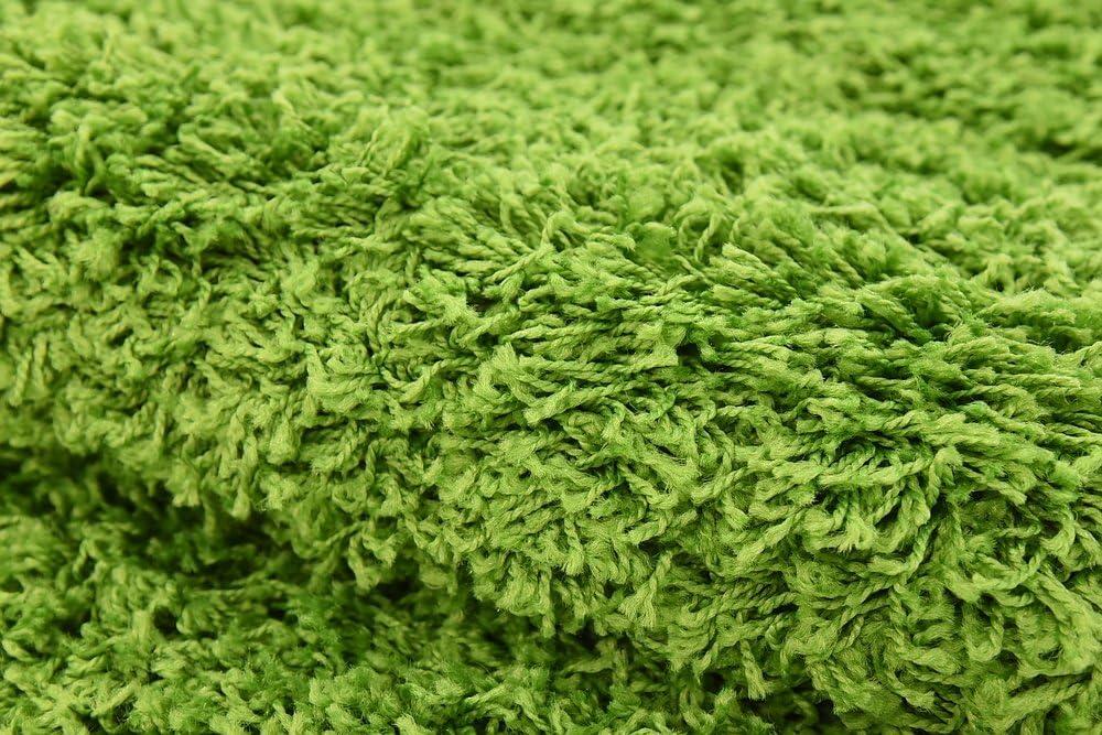 Unique Loom 2' 7 x 10' 0 Solid Shag Grass Green Area Rug