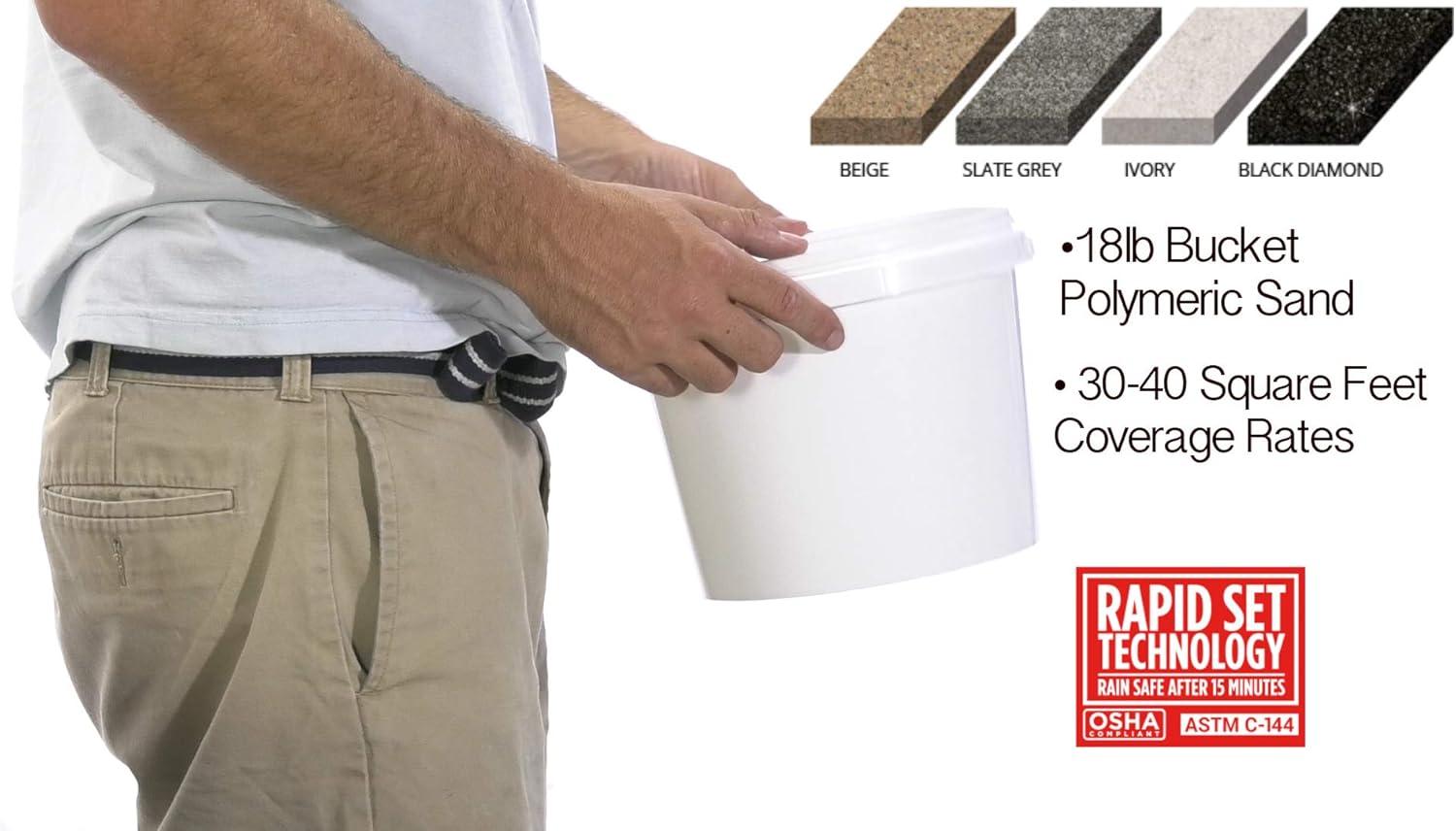 Black Polymeric Sand for Concrete and Stone Pavers