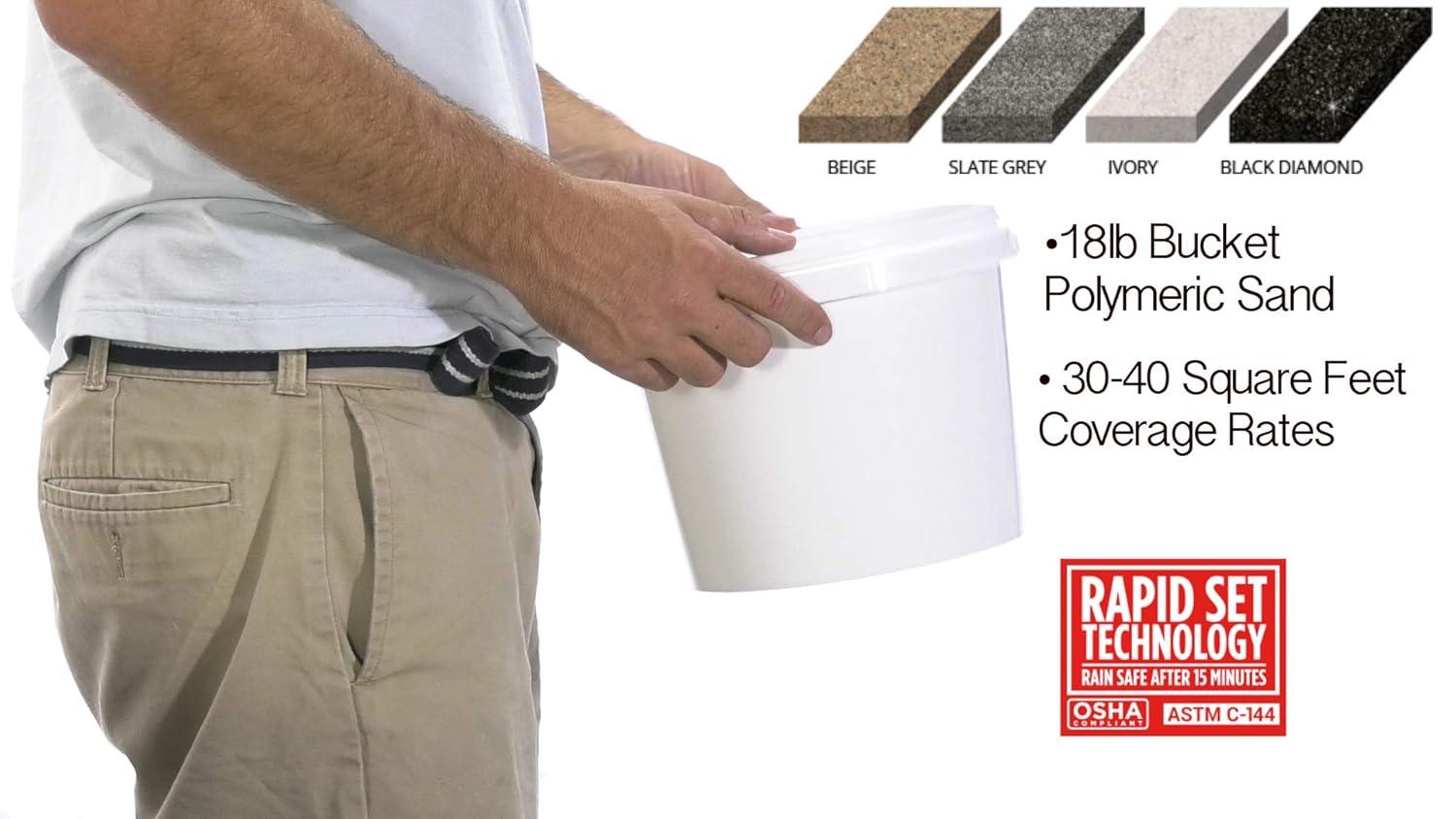 Black Polymeric Sand for Concrete and Stone Pavers