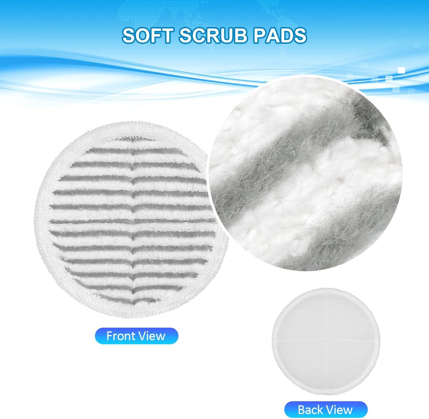 6 Pack 2124 2037 2039A 20399 20391 Steam Mop Pads Replacement Compatible with Bissell Spinwave Hard Mop Cleaner