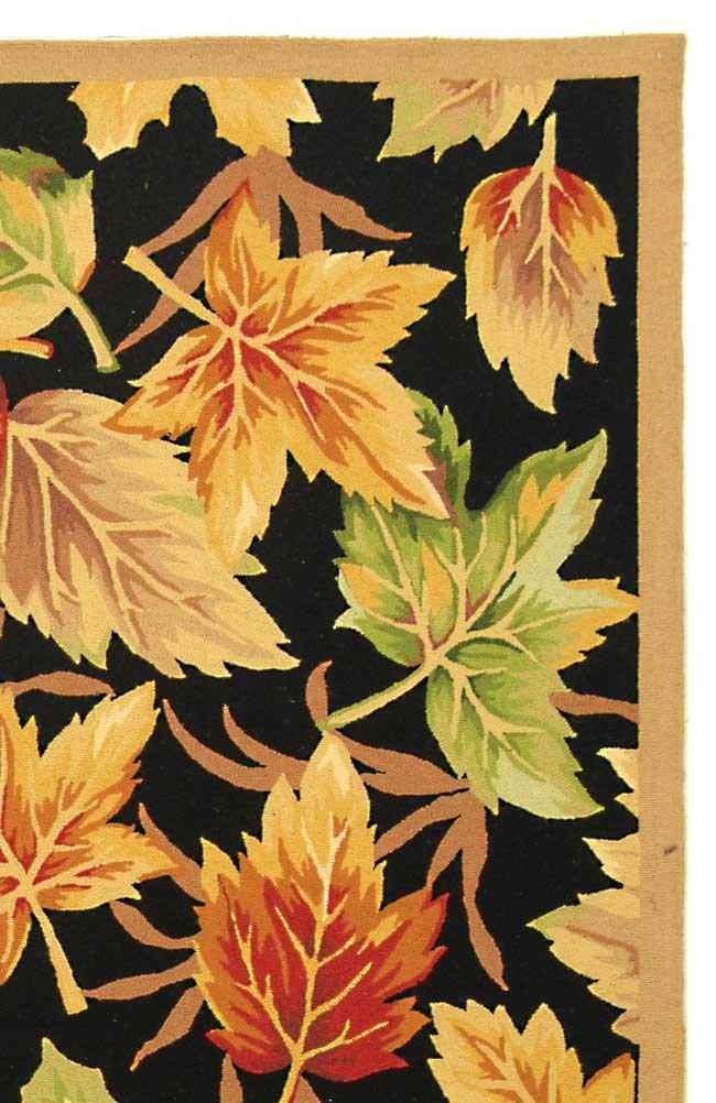 SAFAVIEH Chelsea Enric Floral Wool Area Rug, Black, 6' x 9'