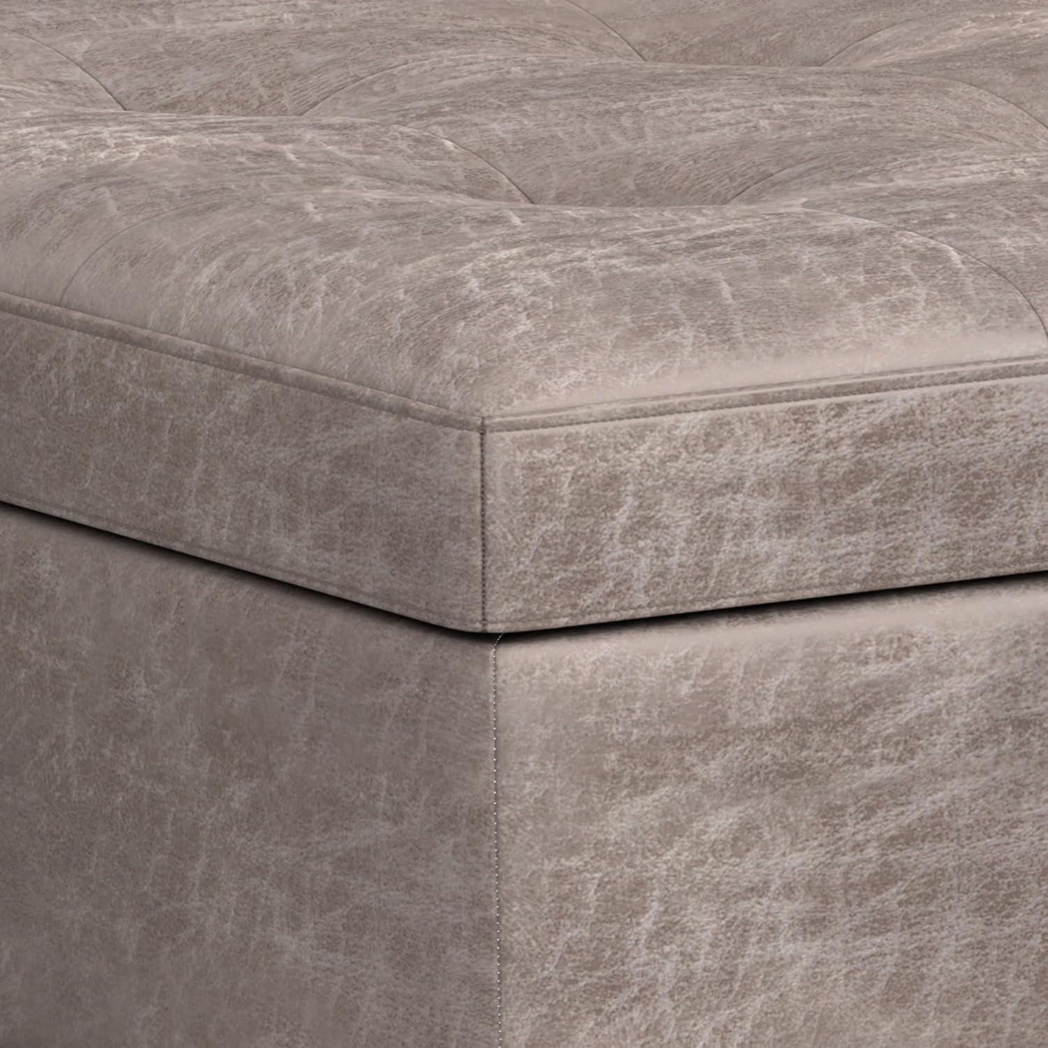 Shay Faux Leather Ottoman