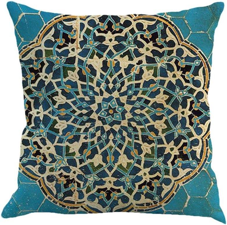 Retro Bohemian Mandala Cotton Pillow Covers Set of 4