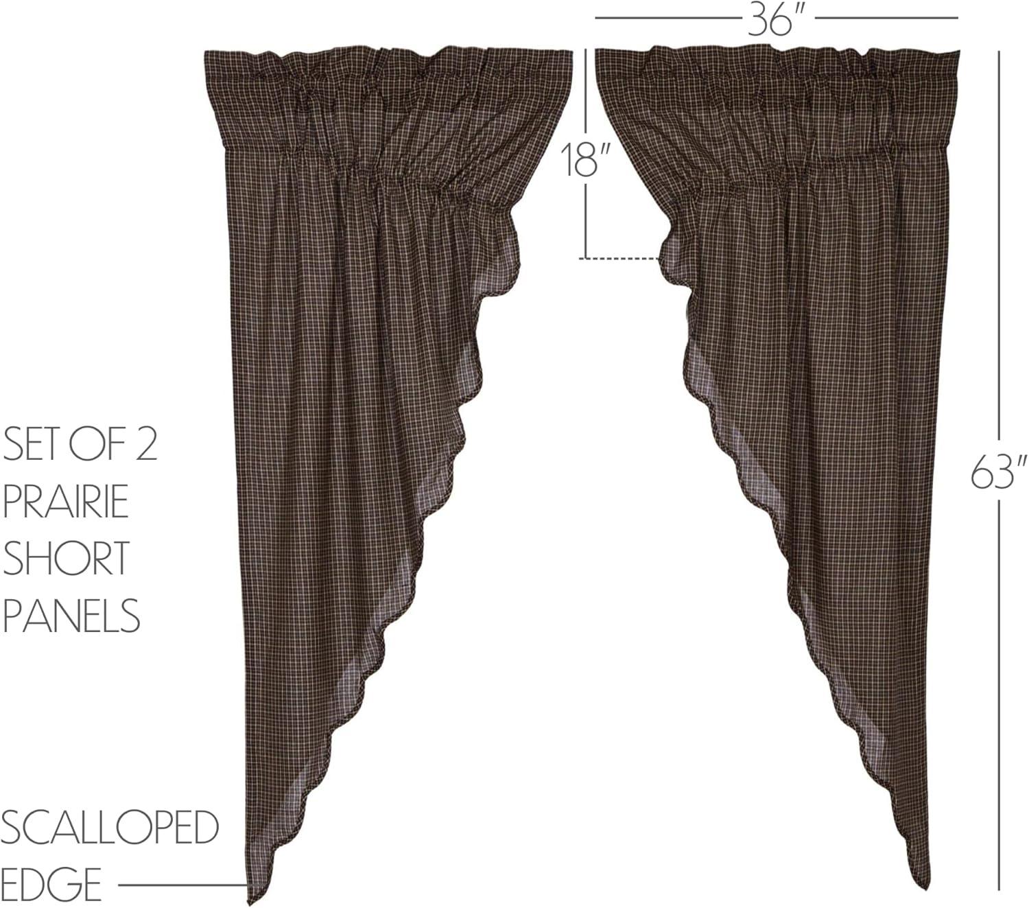 VHC Brands Kettle Grove Cotton Blend Room Darkening Curtain Panel Pair (Set of 2)