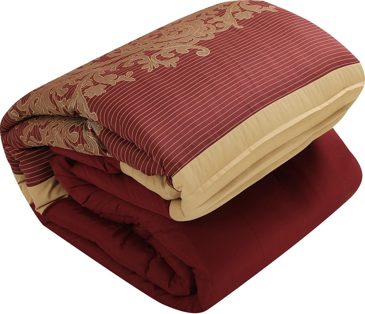 Nanshing 7pc California King Margret Comforter Set Gray