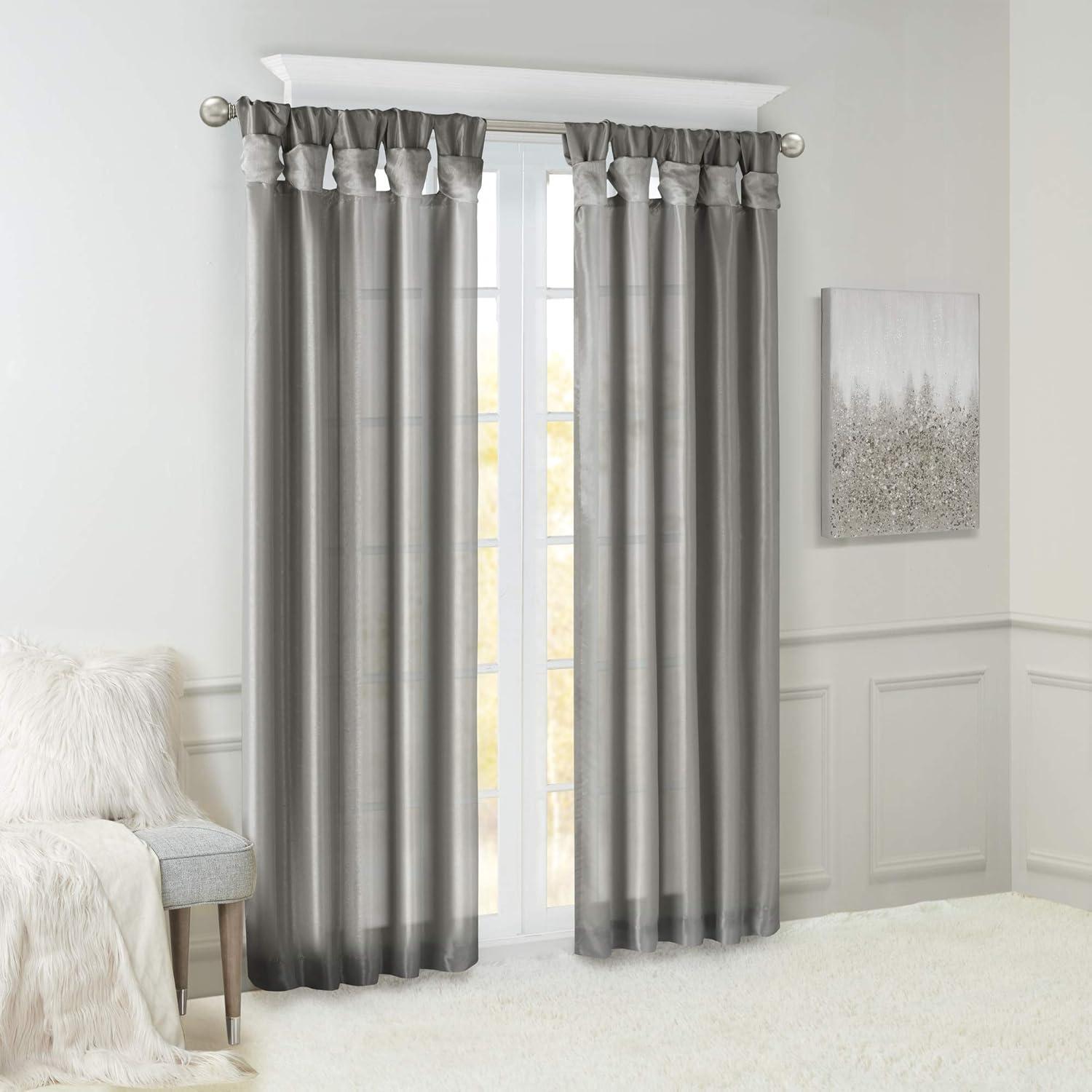 Lillian Twisted Tab Light Filtering Lined Curtain Panel