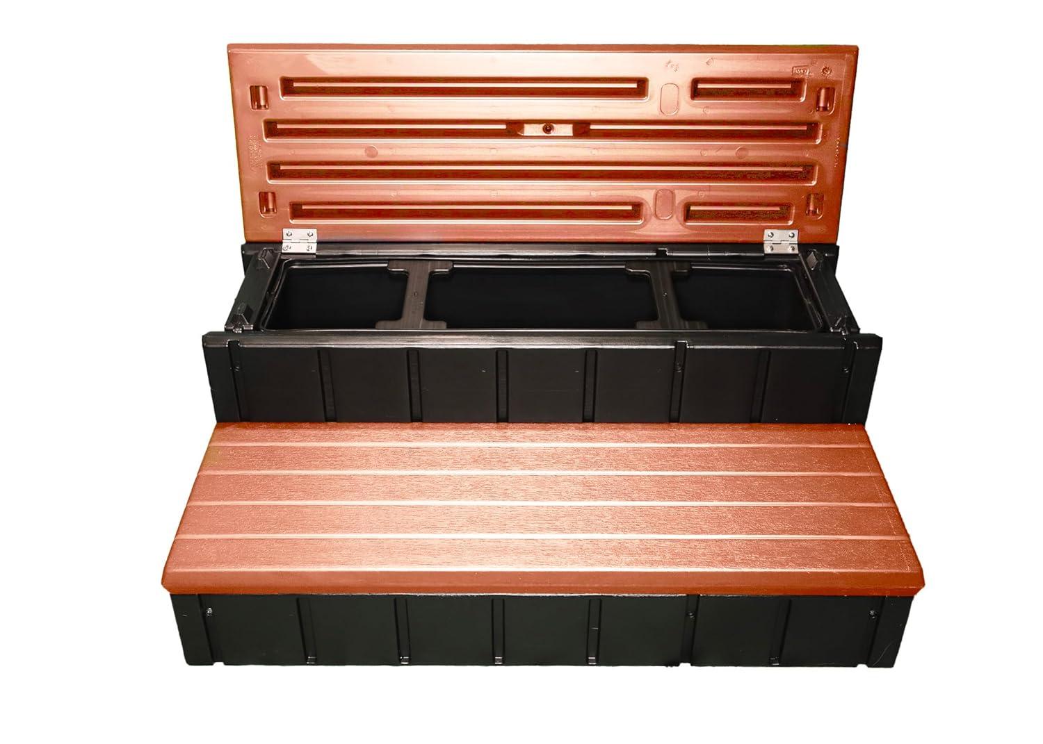 Confer Plastics Confer Plastics 36" Storage Spa Steps Espresso