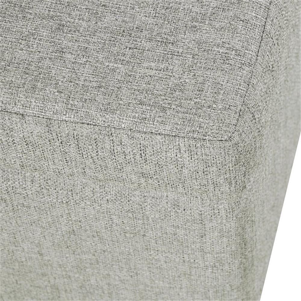 Medium Storage Bench with Metal Legs Gray Woven - HomePop