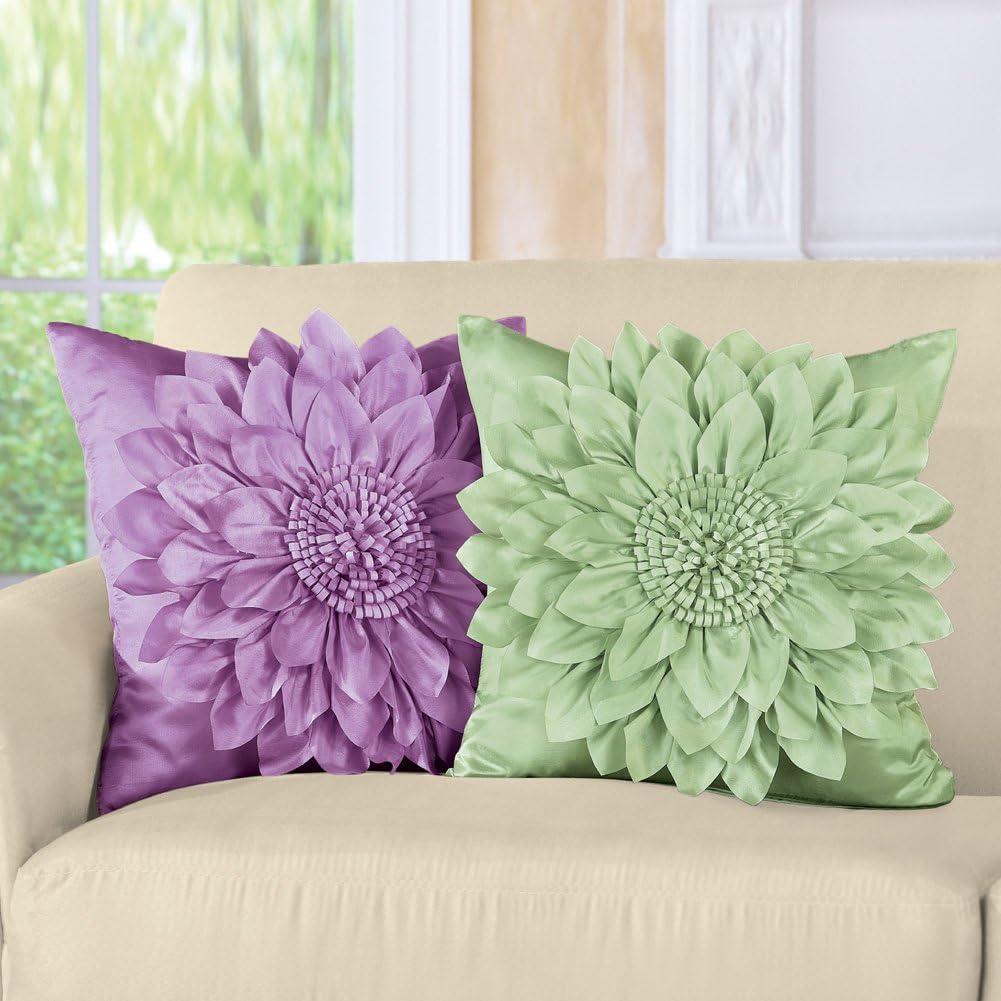 Collections Etc Elegant Blooming Flower Pillow Cover