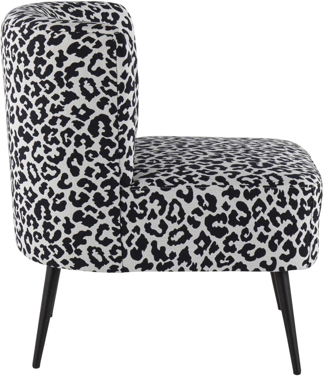 Fran Contemporary Leopard Fabric Slipper Chair - LumiSource