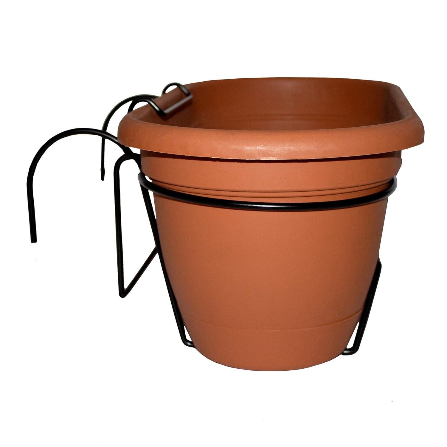 Bloem 7.5 in. H X 9.13 in. W X 18 in. D Resin Lucca Window Box Terracotta
