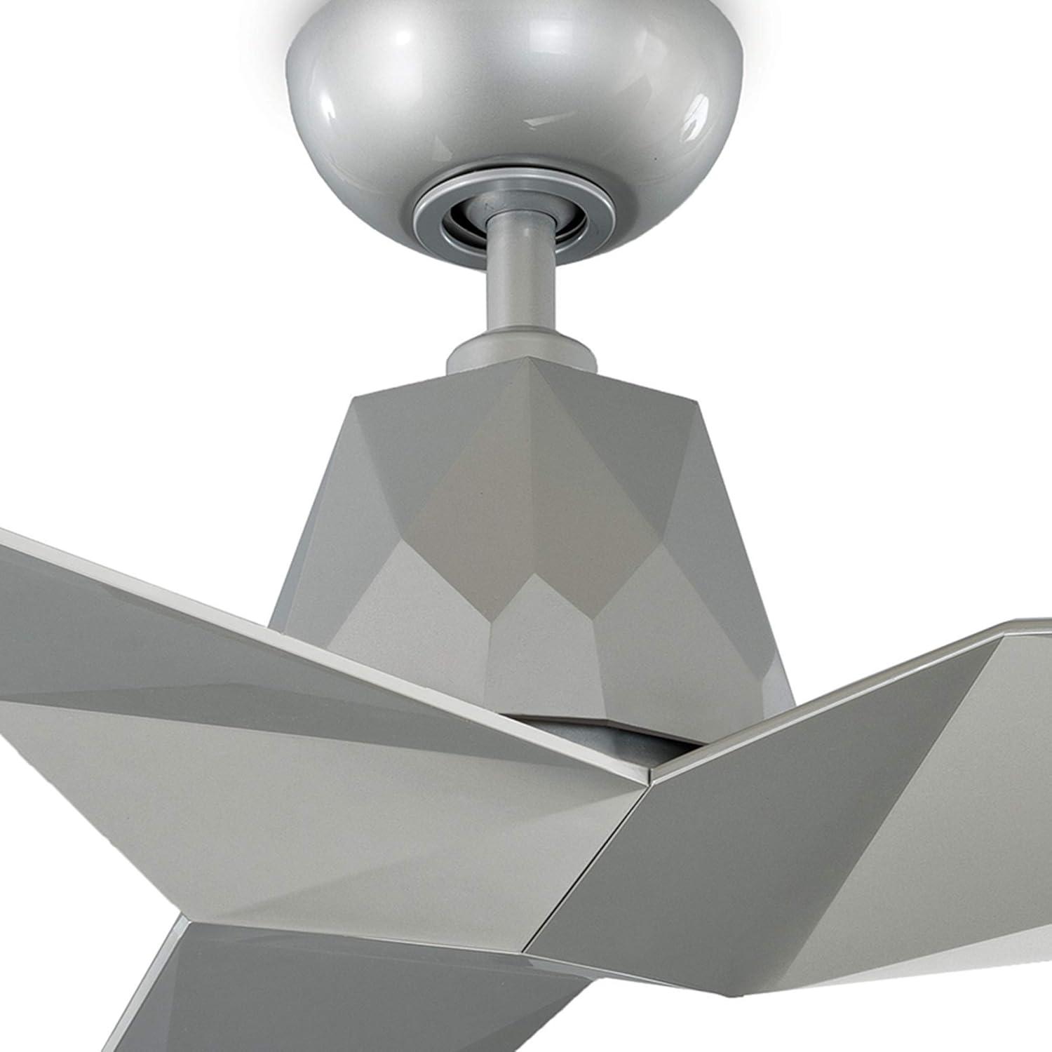 Vortex Indoor and Outdoor 3-Blade Smart Ceiling Fan 60in Automotive Silver with Remote Control