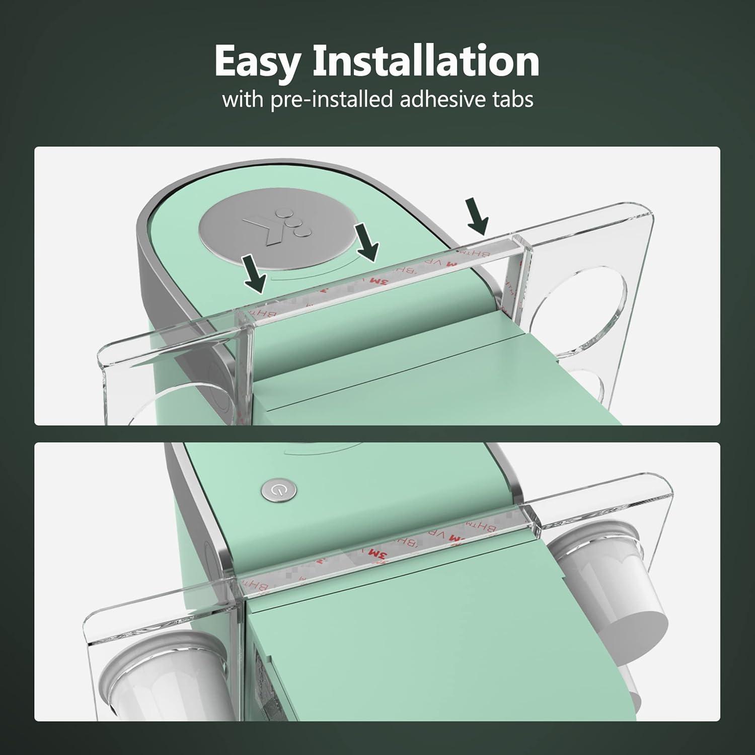 GALVANOX Acrylic K Cup Organizer - Fits the Keurig K-Mini/K Mini-Plus (ONLY), Space Saving Pod Holder for Single Serve Coffee Makers, 10 Pod Capacity (Machine is NOT included)