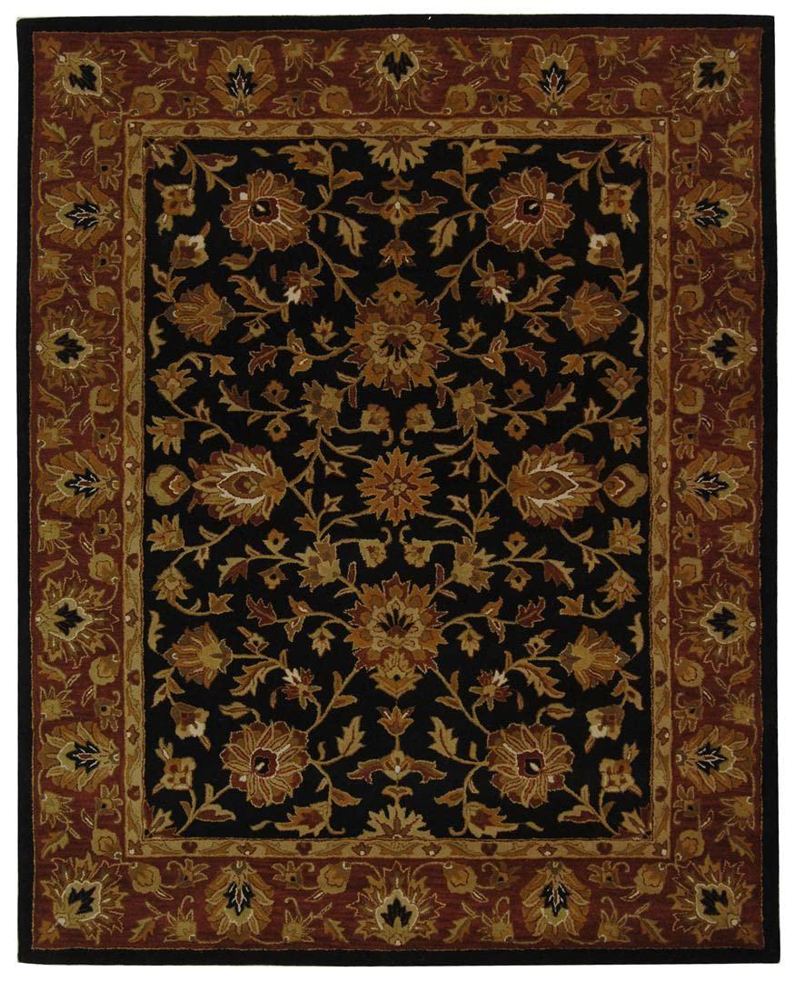 SAFAVIEH Heritage Lancaster Traditional Wool Area Rug, Black/Red, 9'6" x 13'6"