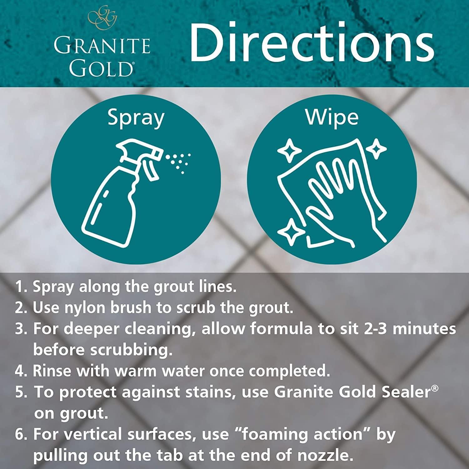 Granite Gold 24 oz Grout Cleaner with Brush