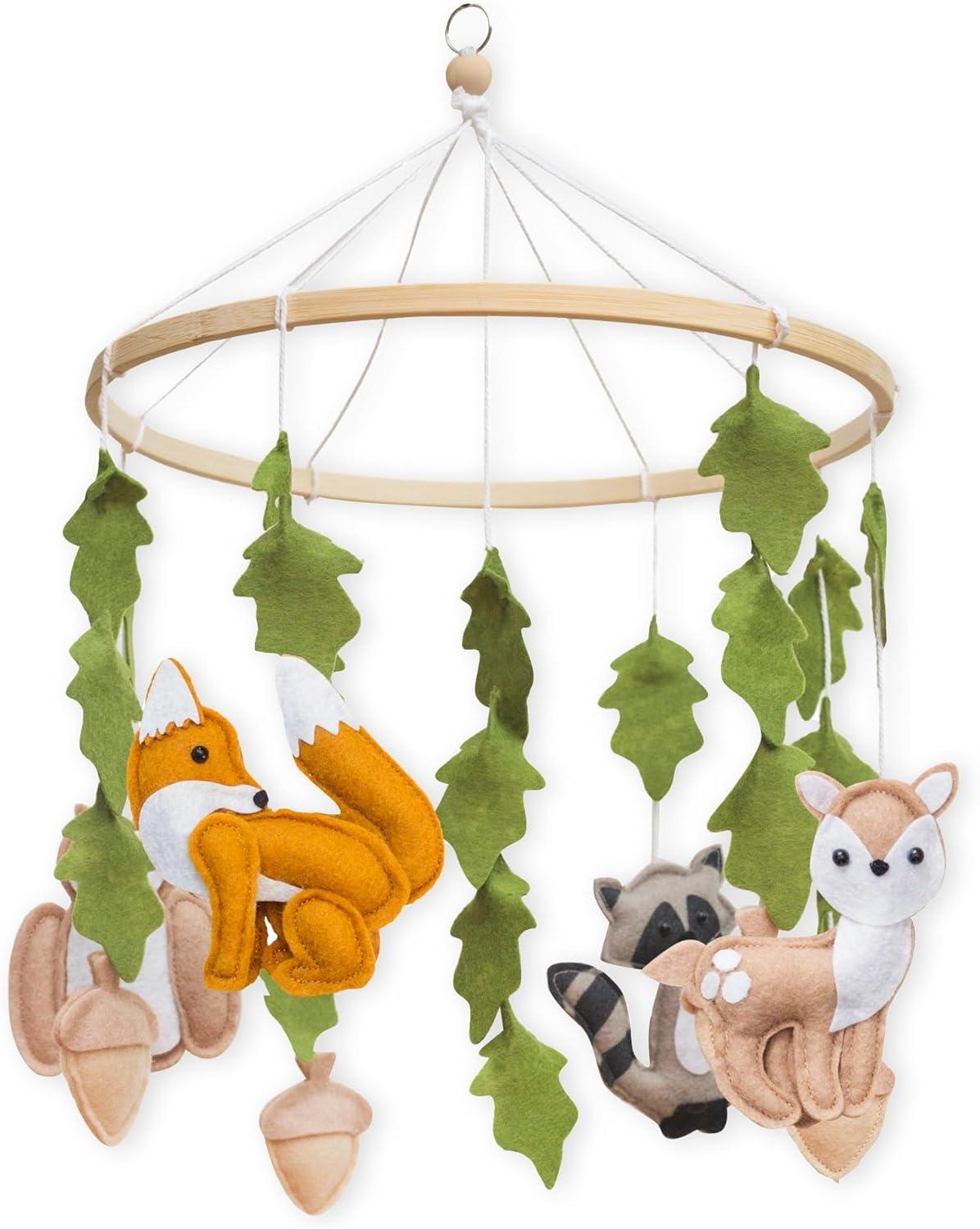 First Landings Woodland Mobile for Baby Crib Forest Animals Woodlands Theme