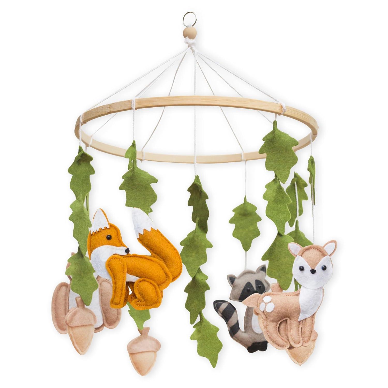 First Landings Woodland Mobile for Baby Crib Forest Animals Woodlands Theme