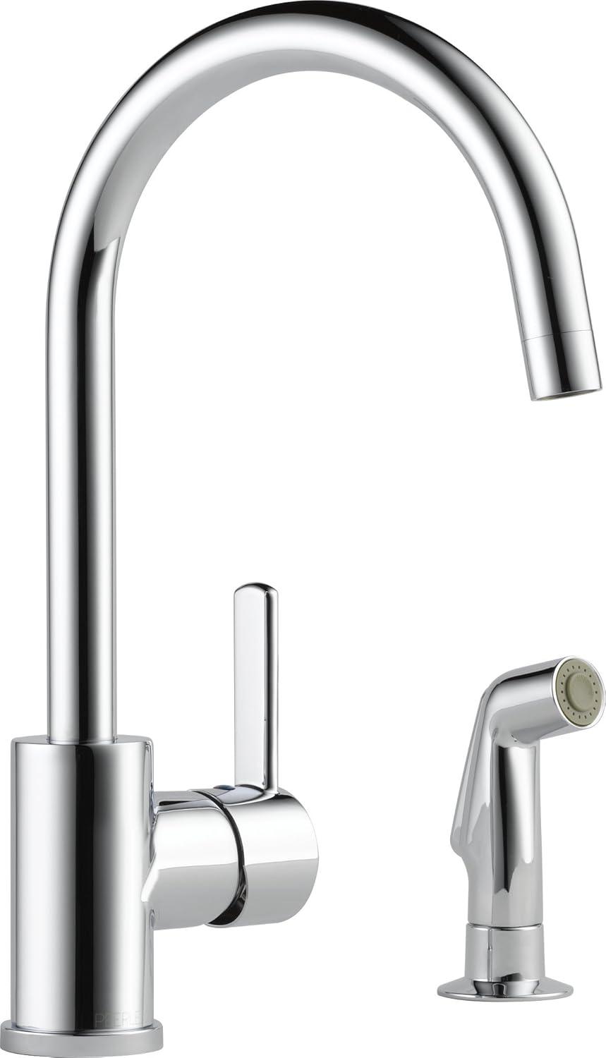 Chrome Single Handle Kitchen Faucet with Pull-out Spray