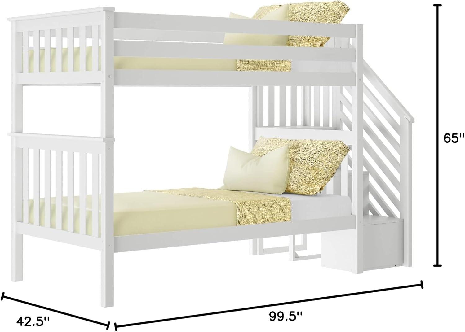 Max & Lily Twin over Twin Staircase Bunk Bed