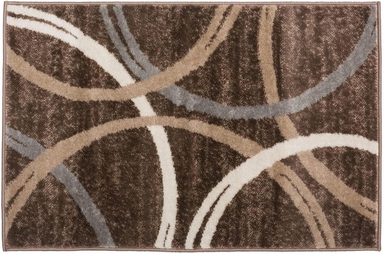 World Rug Gallery Contemporary Abstract Circles Design Area Rug