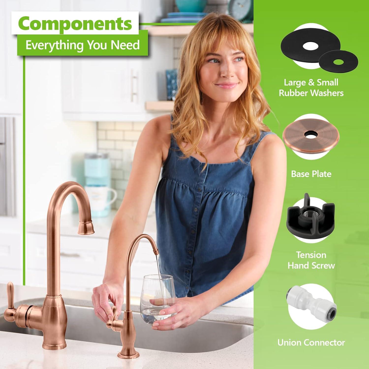 Brushed Copper High-Arch Stainless Steel Drinking Water Faucet