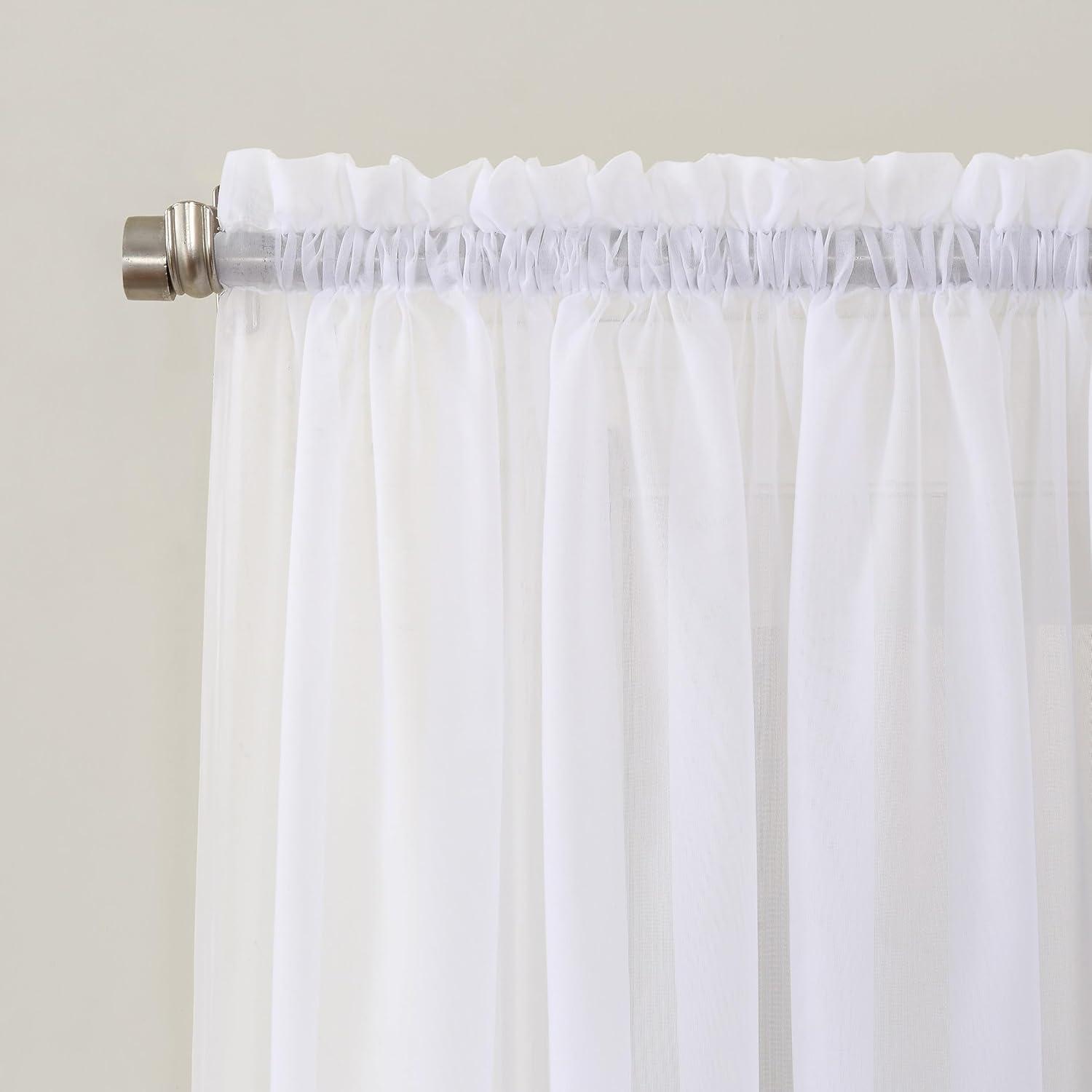 No. 918 Juliette Voile Sheer Rod Pocket Curtain Panel (Single Curtain Panel Only)
