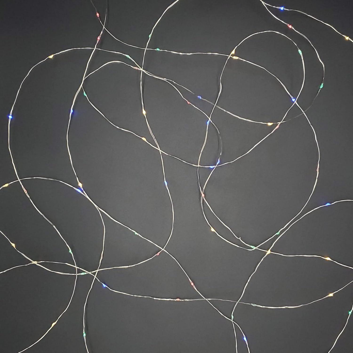 LumaBase Solar Powered LED Fairy String Lights - Multicolor