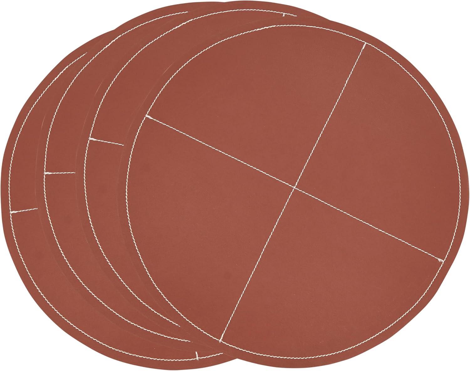 Mirela Collection 100% Polyurethane No Pattern Round Placemat