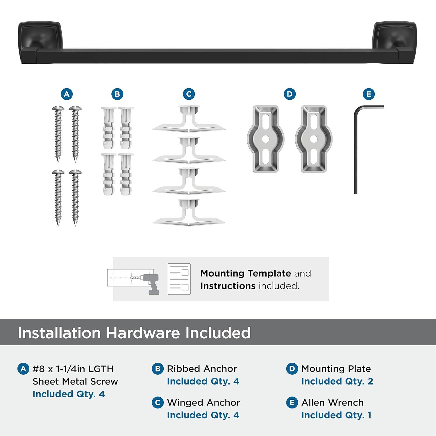 Amerock Stature Matte Black 18 inch (457mm) Towel Bar