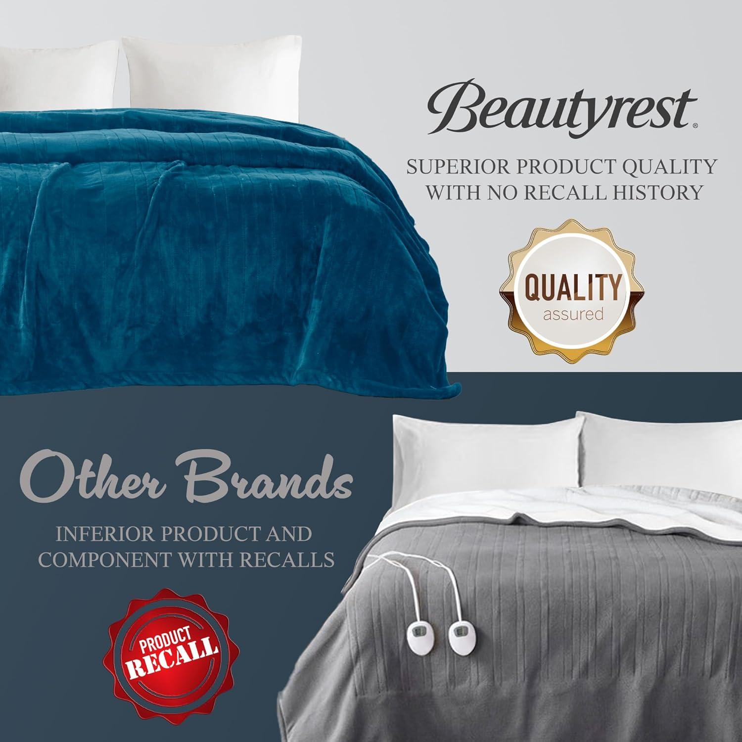 Beautyrest Heated Plush Oversized Throw