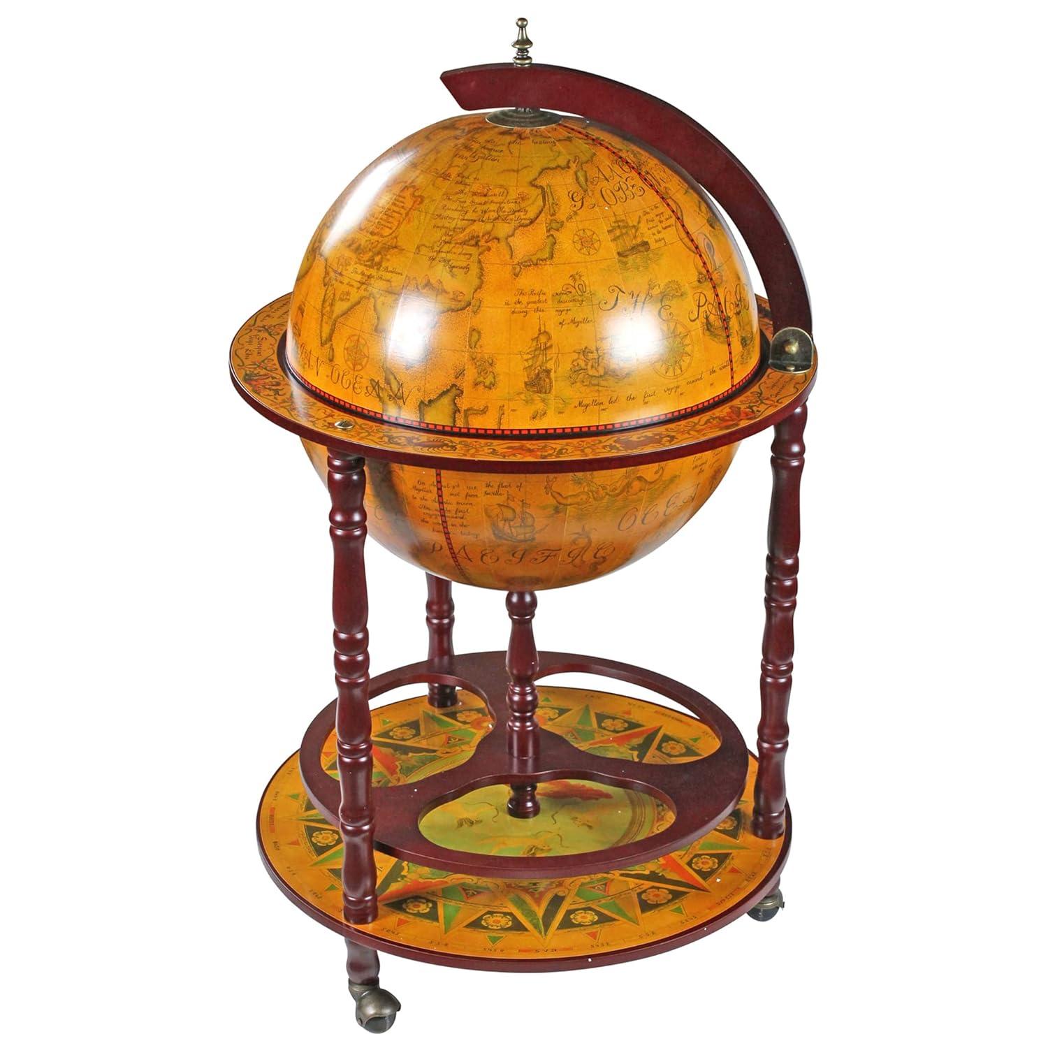 Sixteenth-Century Italian Replica Mahogany Globe Bar