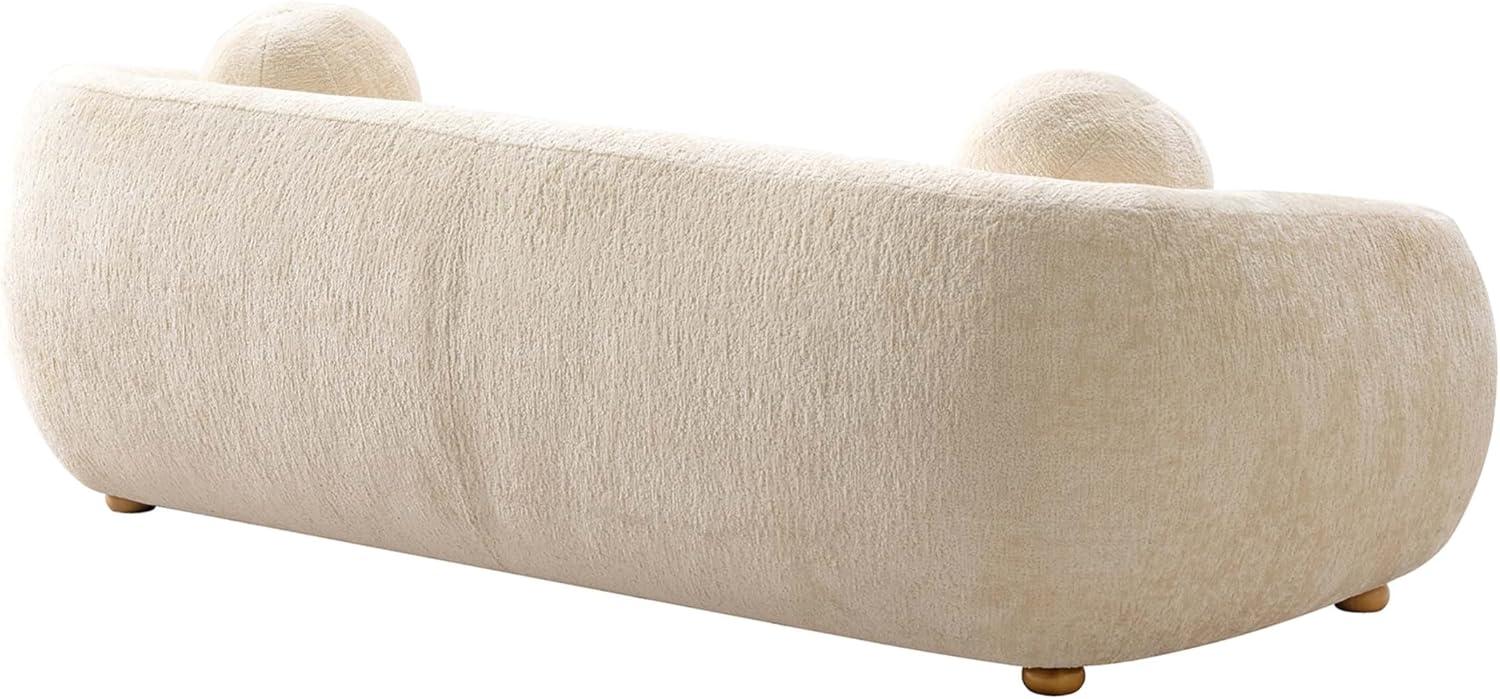 Manhattan Comfort 85.8" Tribeca Modern Chenille Upholstered Sofa Cream