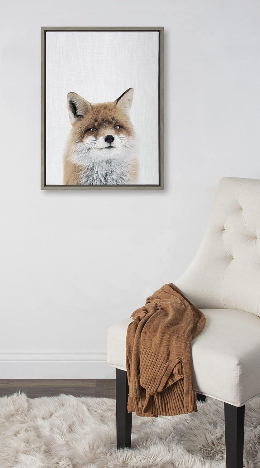 18" x 24" Sylvie Fox Color Framed Canvas by Simon Te of Tai Prints - Kate & Laurel All Things Decor